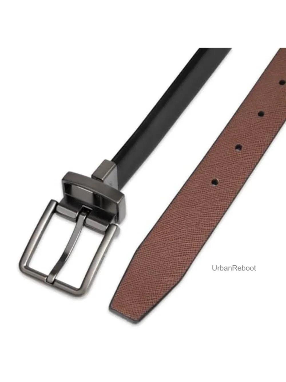 Reversible Leather Belt 2-in-1 Dress Belt 1.25